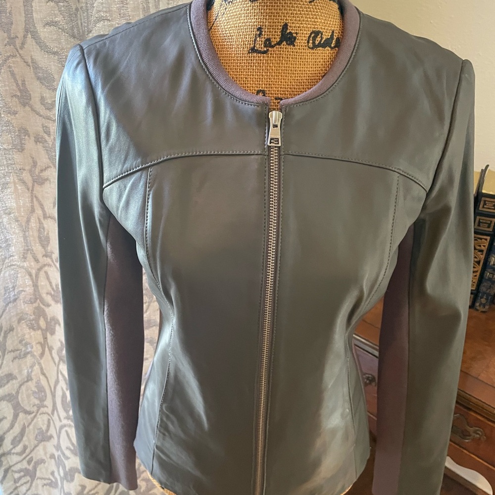 Soia & Kyo Women's Charcoal Leather Jacket